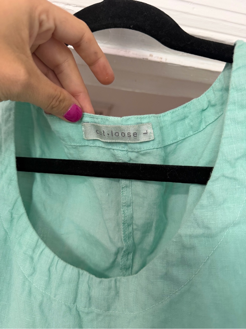 cut loose Mint Green Sleeveless Mini Dress - Picture 3 of 6